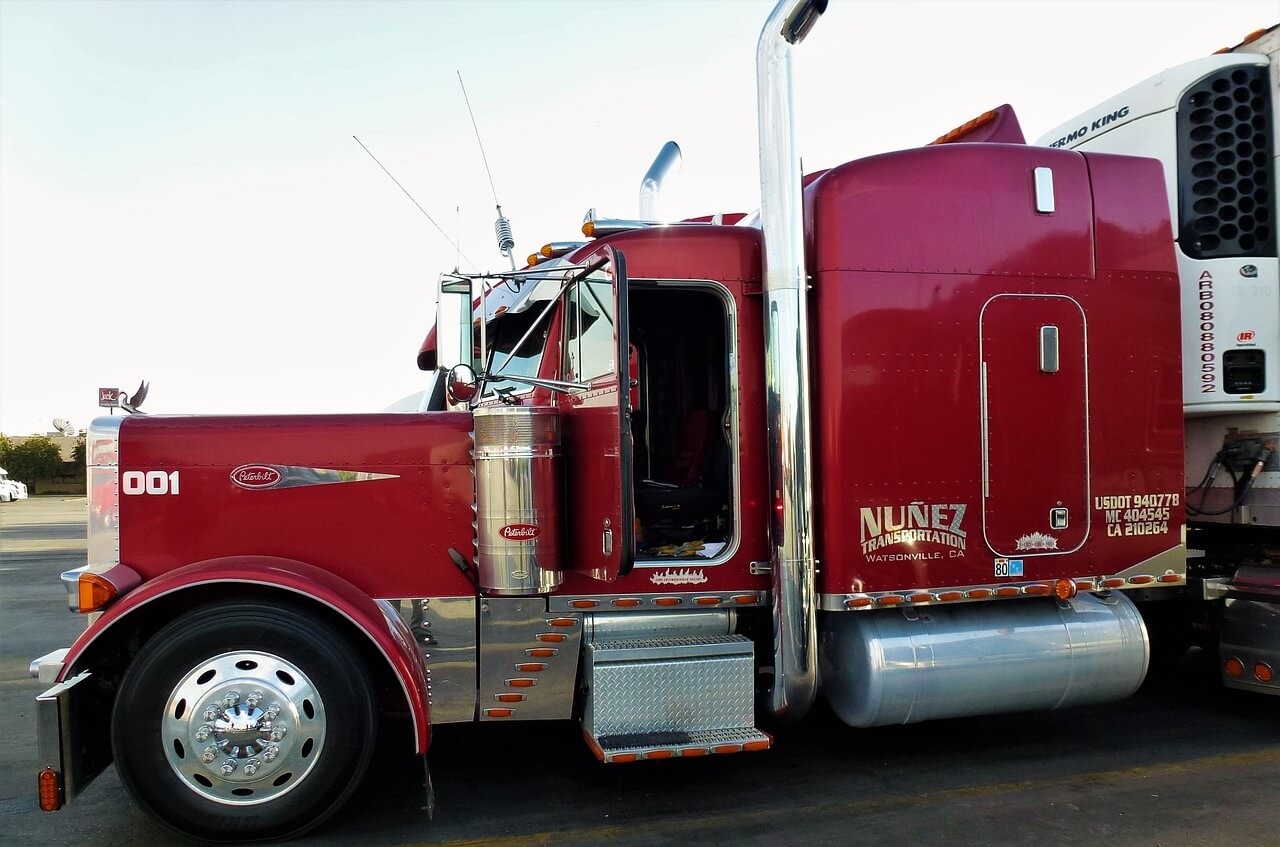 a red truck