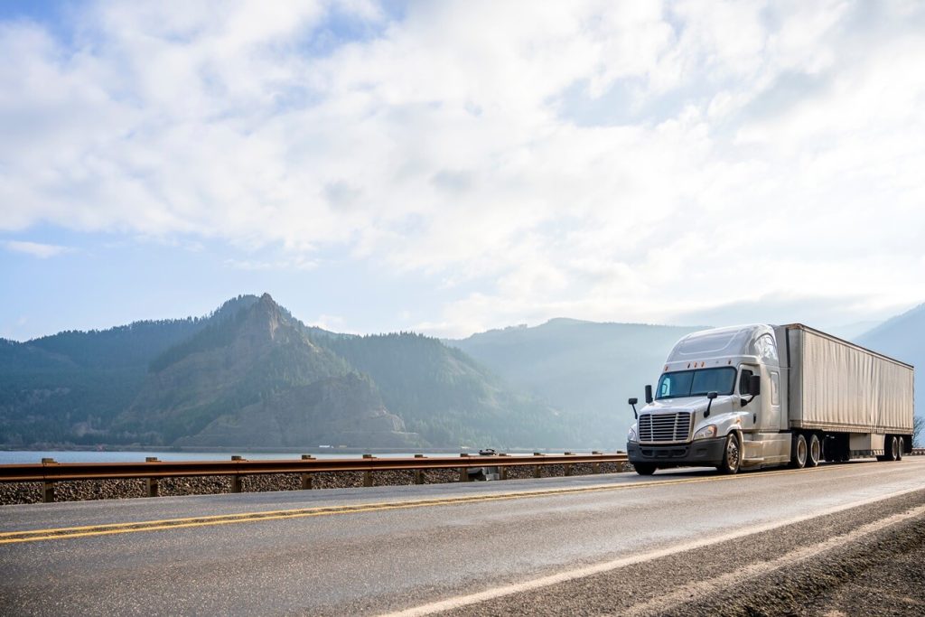 truck on the road