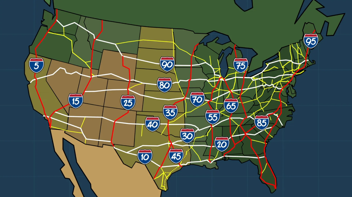 Top 5 Most Popular Interstate Highways Among Trucker Members