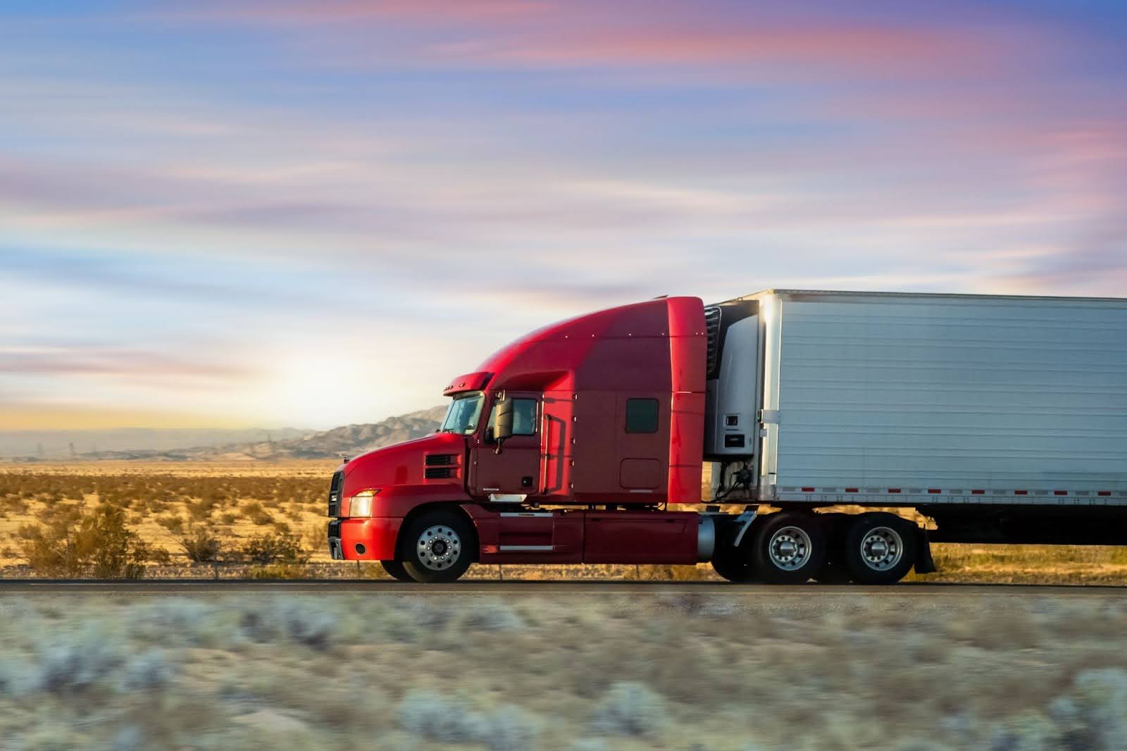 truck on the highway