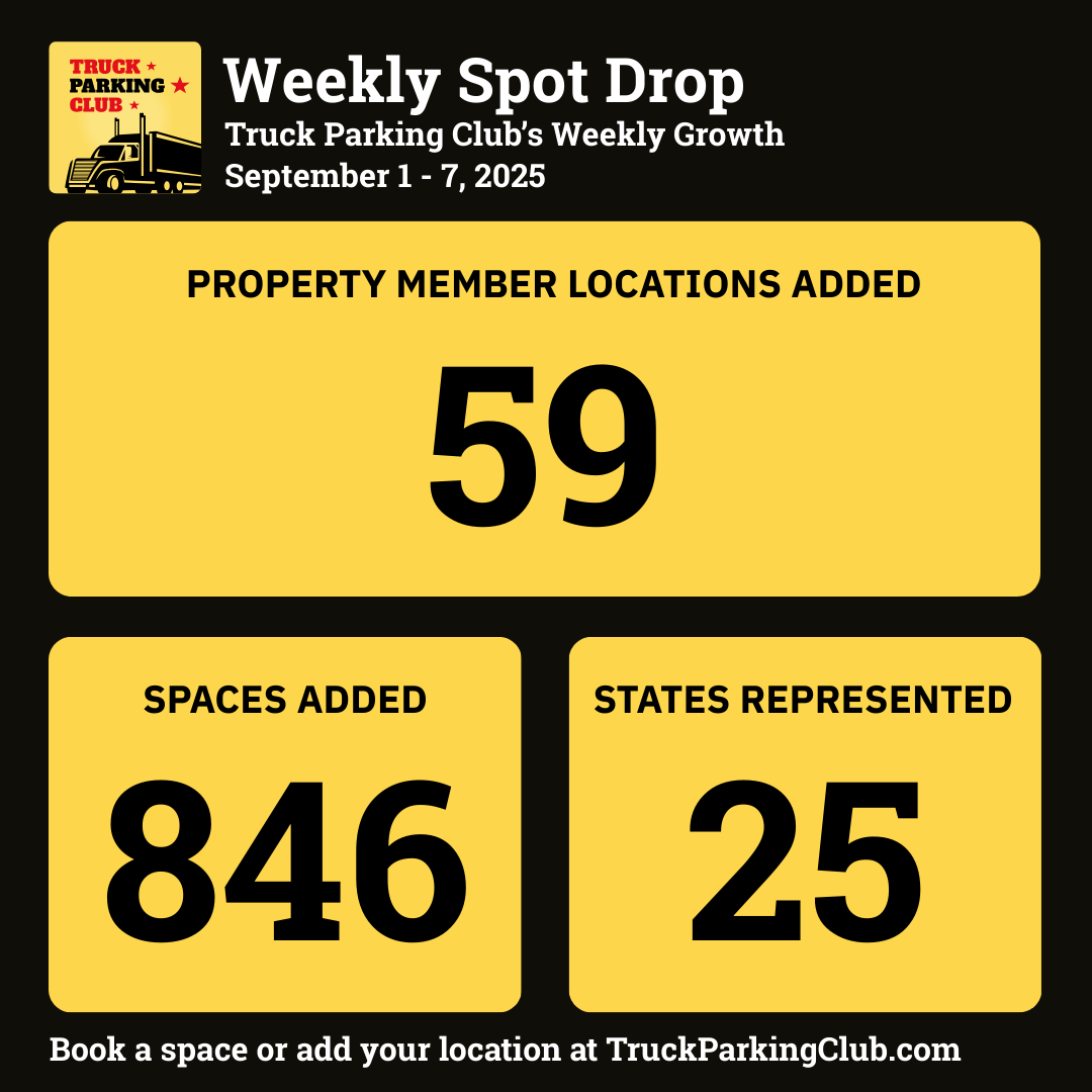 846 truck parking spaces added
