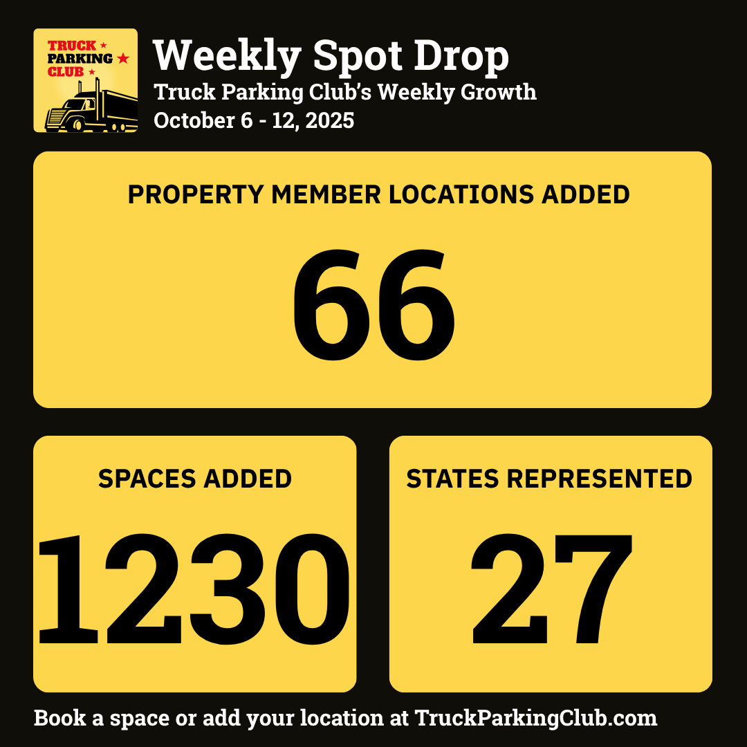 66 truck parking locations added